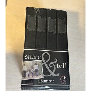 Share & Tell Photo Album Set 4 Books Keepsake Baby Wedding Anniversary Memories